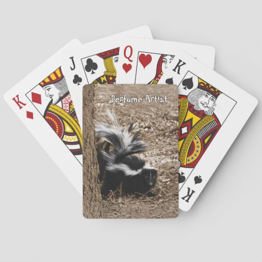 Parfum Kunstenaar "vriendelijke" stinkdier afbeeld Pokerkaarten (Achterkant)