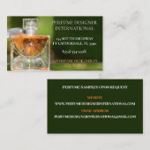 Parfum ontwerper winkel parfum fles visitekaartje (Voorkant / Achterkant)