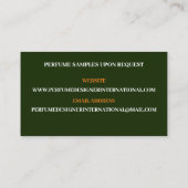 Parfum ontwerper winkel parfum fles visitekaartje (Achterkant)