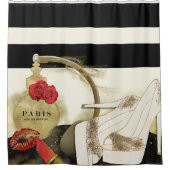 Parfum parfum Rozen Heels & lipstick Douchegordijn (Voorkant)