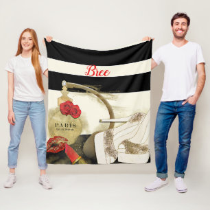 Parfum parfum Rozen Heels & lipstick Fleece Deken