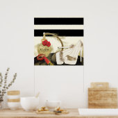 Parfum parfum Rozen Heels & lipstick Poster (Keuken)