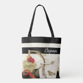 Parfum parfum Rozen Heels & lipstick Tote Bag (Achterkant)