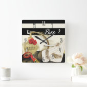 Parfum parfum Rozen Heels & lipstick Vierkante Klok (Huis)