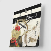 Parfum parfum Rozen Heels & lipstick Vierkante Klok (Hoek)