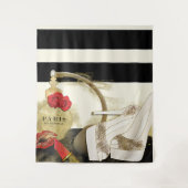 Parfum Parijs Parfum Rozen Hakken & Lippenstift Wandkleed (Voorkant)