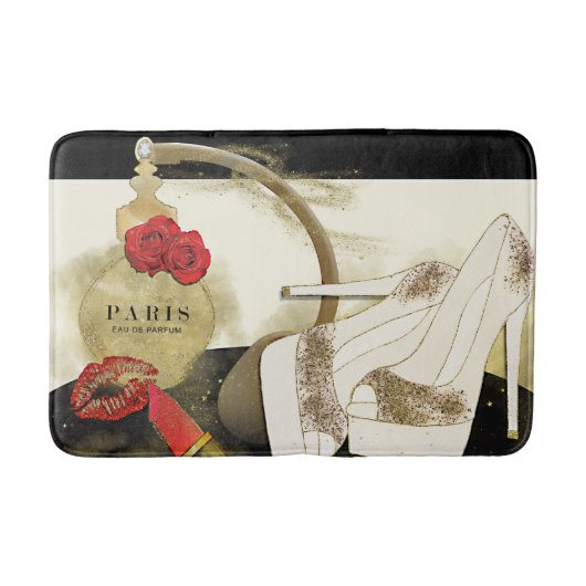 Parfum Parijs Parfums Rozen Hoge Hakken & Lippenst Badmat (Voorkant)
