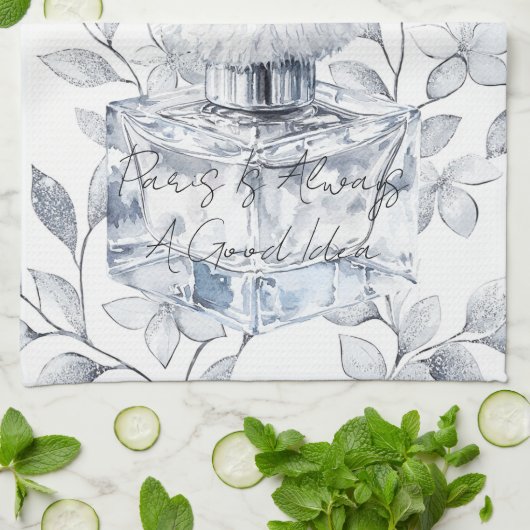 Parfum 'Paris is always a good idea' achterlaat Theedoek (Gevouwen)