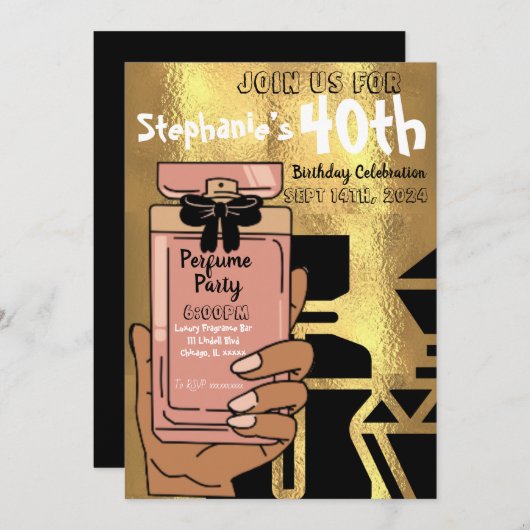 Parfum Party uitnodiging (Voorkant / Achterkant)