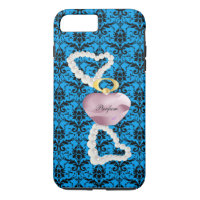 Parfum&Pearls Turquoise Damask iPhone 7Plus Hoesje