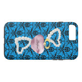 Parfum&Pearls Turquoise Damask iPhone 7Plus Hoesje (Achterkant (Horizontaal))