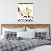 Parfum, rode lipstick en een hogedrukschoen canvas afdruk (Insitu (Slaapkamer))
