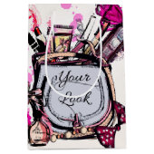 Parfum, rode lipstick en een hogedrukschoen medium cadeauzakje (Voorkant)