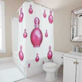 Parfum roze douchegordijn