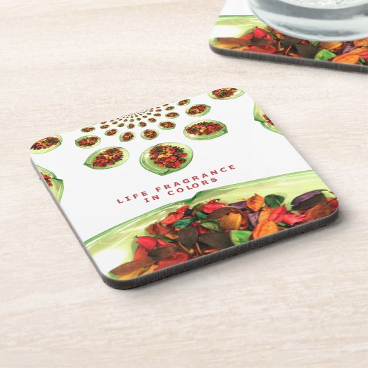 Parfum van het leven: Potpourri Inspirerend boodsc Bier Onderzetter (Linkerzijde)