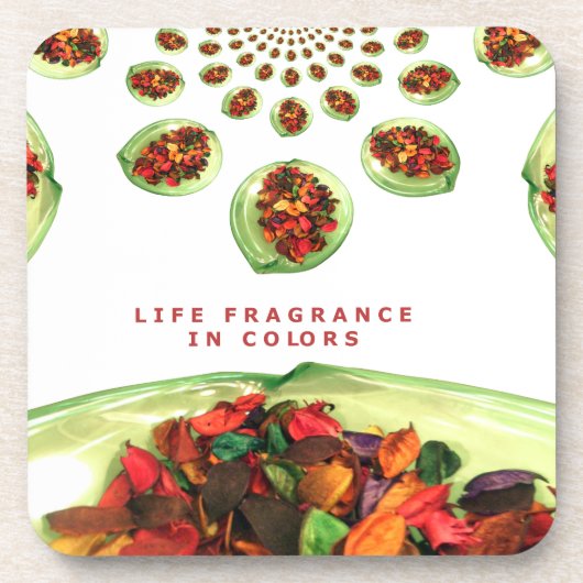 Parfum van het leven: Potpourri Inspirerend boodsc Bier Onderzetter (Voorkant)