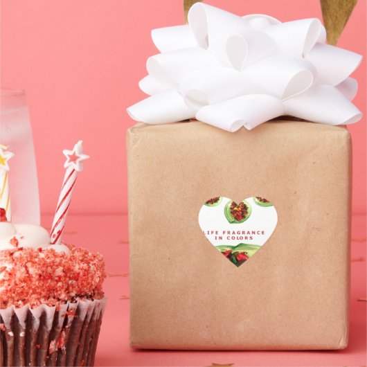Parfum van het leven: Potpourri Inspirerend boodsc Hart Sticker (Feest)