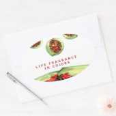 Parfum van het leven: Potpourri Inspirerend boodsc Ovale Sticker (Envelop)
