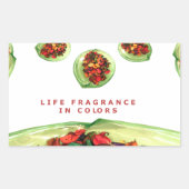 Parfum van het leven: Potpourri Inspirerend boodsc Rechthoekige Sticker (Voorkant)