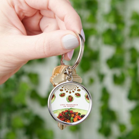 Parfum van het leven: Potpourri Inspirerend boodsc Sleutelhanger (Hand)