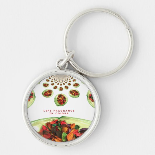 Parfum van het leven: Potpourri Inspirerend boodsc Sleutelhanger (Voorkant)