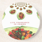 Parfum van het leven: Potpourri Inspirerend boodsc Zandsteen Onderzetter (Voorkant)