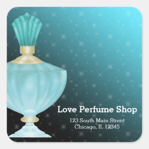 parfum vierkante sticker