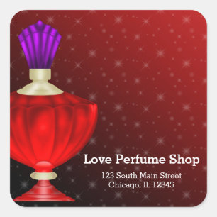 parfum vierkante sticker