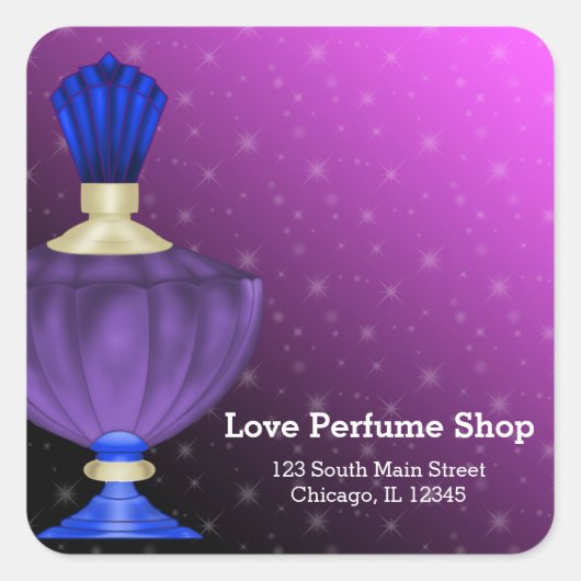 parfum vierkante sticker (Voorkant)