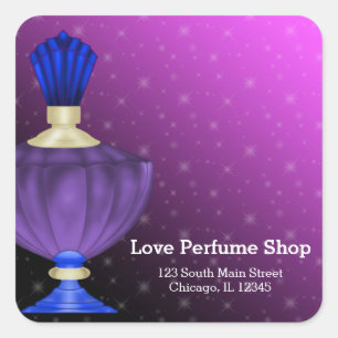 parfum vierkante sticker