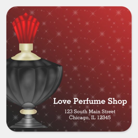 parfum vierkante sticker (Voorkant)
