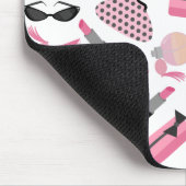 Parfume koopt zonnebrillen en lipstick Mousepad Muismat (Hoek)