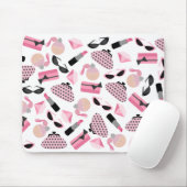 Parfume koopt zonnebrillen en lipstick Mousepad Muismat (Met muis)