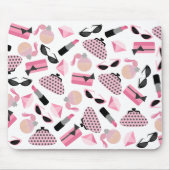 Parfume koopt zonnebrillen en lipstick Mousepad Muismat (Voorkant)