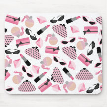 Parfume koopt zonnebrillen en lipstick Mousepad
