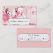 parfumerende Visitekaartjes, roze Visitekaartje (Voorkant / Achterkant)
