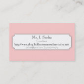 parfumerende Visitekaartjes, roze Visitekaartje (Achterkant)