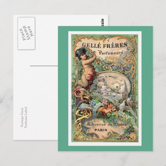  parfumetiket in Parijs Briefkaart (Voorkant / Achterkant)