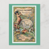  parfumetiket in Parijs Briefkaart (Voorkant)