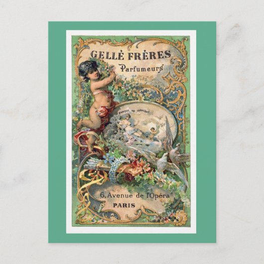  parfumetiket in Parijs Briefkaart (Voorkant)