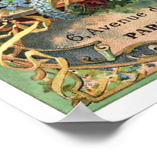 parfumetiket in Parijs Poster (Hoek)