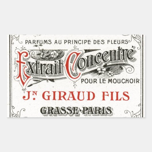  parfumetiket in Parijs Rechthoekige Sticker (Voorkant)