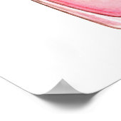 Parfumfles in roze Waterverf Poster (Hoek)