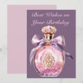 Parfumfles met juwelen feestdagenkaart (Voorkant / Achterkant)