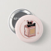 Parfumflesje knop ronde button 5,7 cm (Voorkant /achterkant)