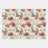 parfumflesjes retro kerst inpakpapier vel (Voorkant)