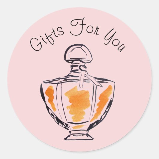 Parfumflesontwerp Gift business branding Ronde Sticker (Voorkant)