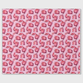 Parfumflessen, roze achtergrond, flatlay cadeaupapier (Vlak)