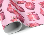 Parfumflessen, roze achtergrond, flatlay cadeaupapier (Rol Hoek)