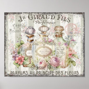  Parfumflessen Rozen Frans Script Poster